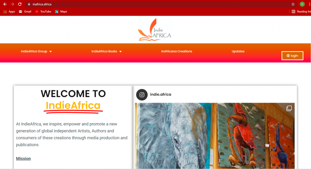 IndieAfrica Website Design